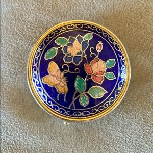 Vintage, 1980 Authentic Cloisonné Pill/Vitamin/Trinket Box, Pristine & Unused
